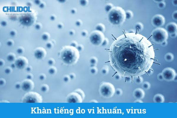 Nguyên nhân gây khàn tiếng: do virus, vi khuẩn