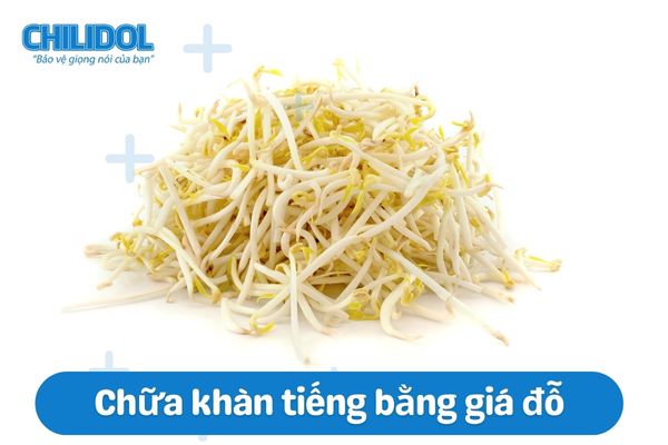 Chữa khàn tiếng bằng giá đỗ