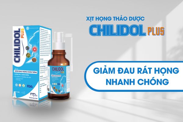 Xịt họng CHILIDOL Plus giảm đau rát họng nhanh chóng